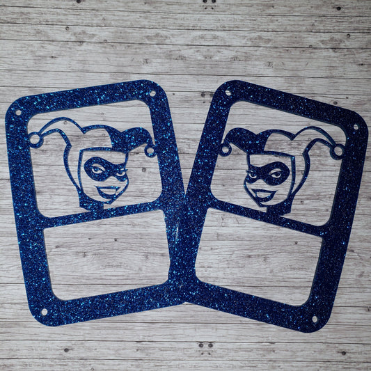 Harley Quinn Comic Tail Light Covers, Set