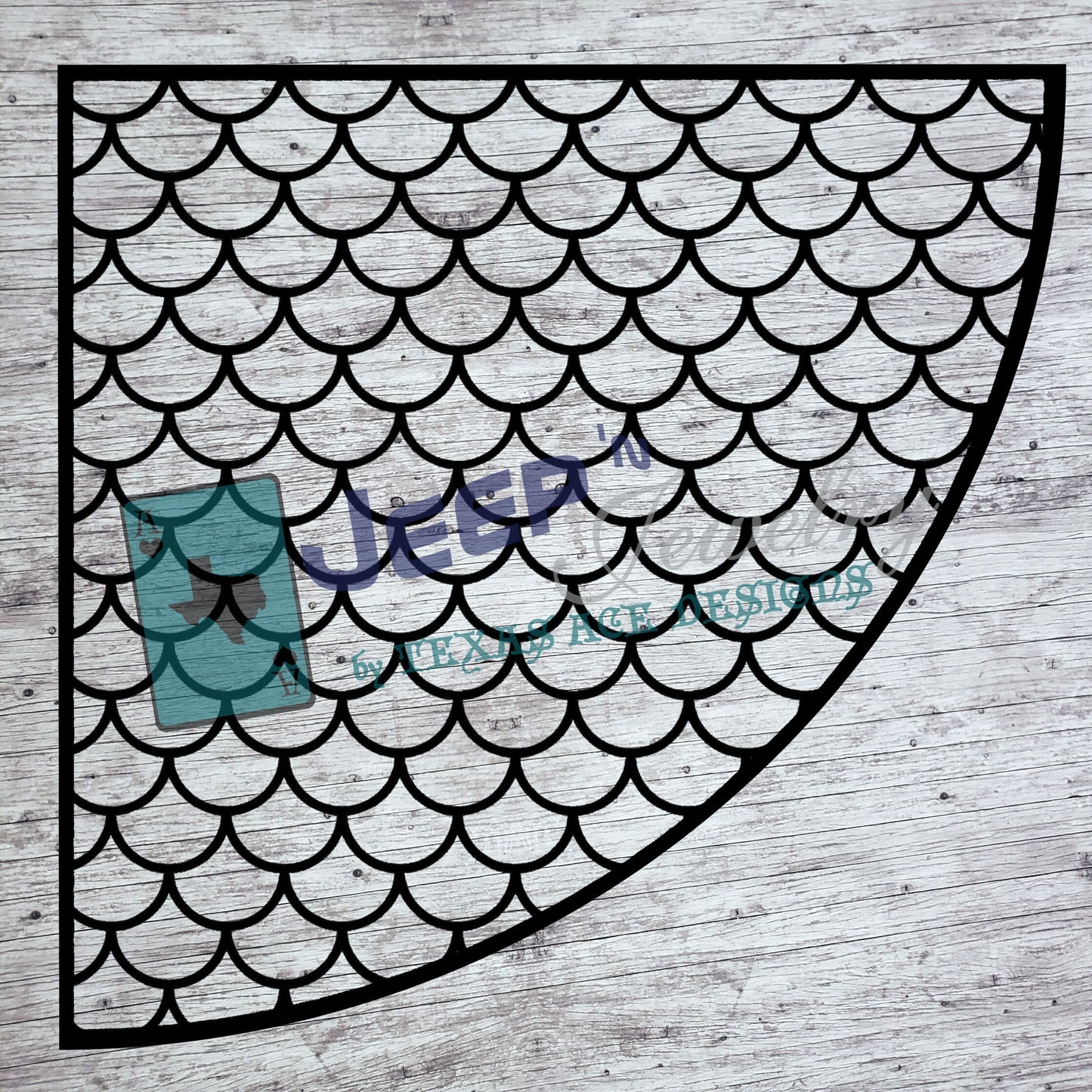 Mermaid Scales Sleeve Stencil