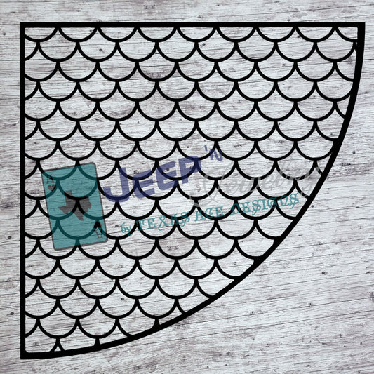 Mermaid Scales Sleeve Stencil