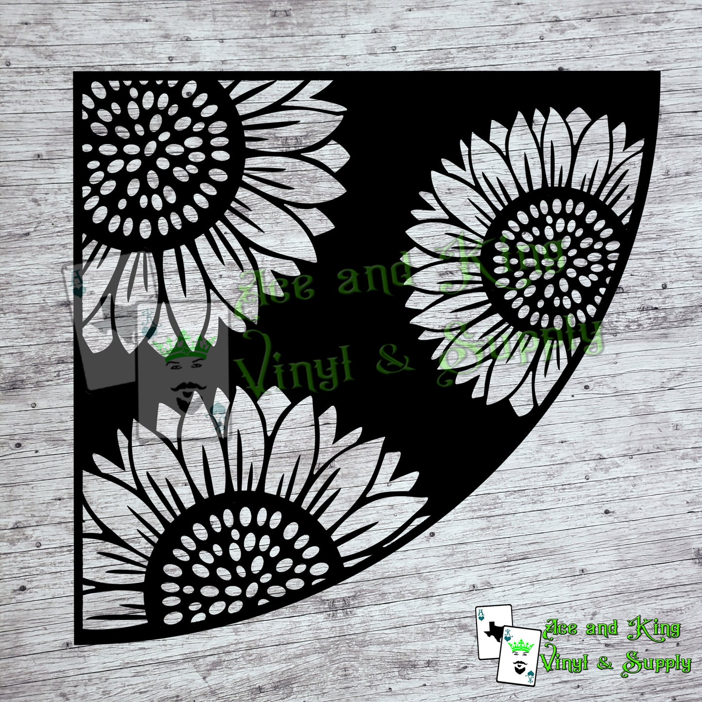 Multi Sunflower Sleeve Stencil