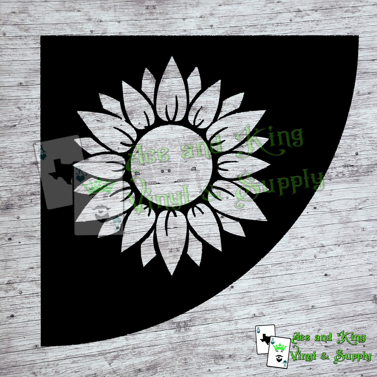 Single Sunflower Sleeve Stencil