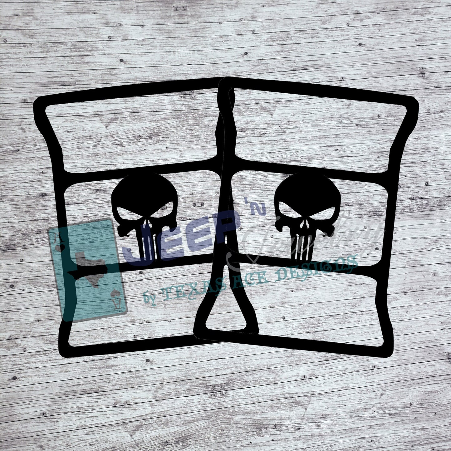 Punisher Tail Light Covers, Set