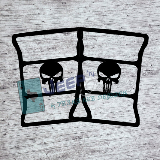 Punisher Tail Light Covers, Set