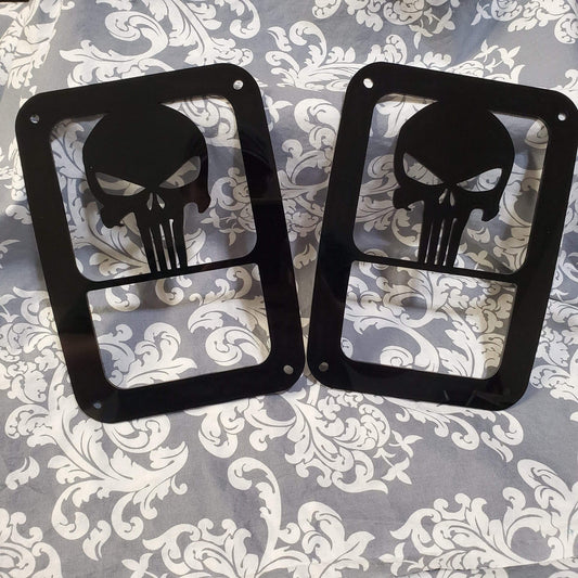 Punisher Tail Light Covers, Set