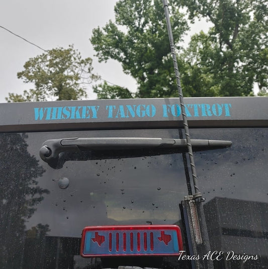Whiskey Tango Foxtrot Decal