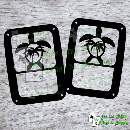 Turtle Palm Tail Light Covers, Set