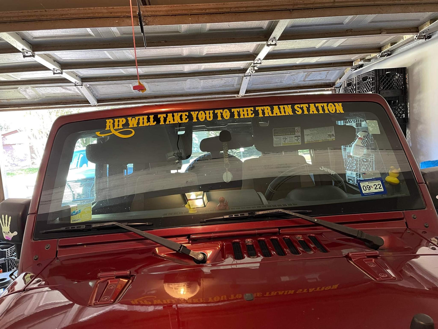 SINGLE Color Windshield Banner Decal