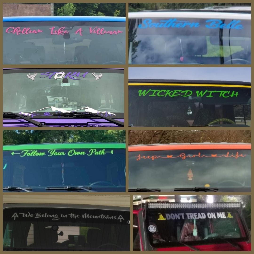 SINGLE Color Windshield Banner Decal