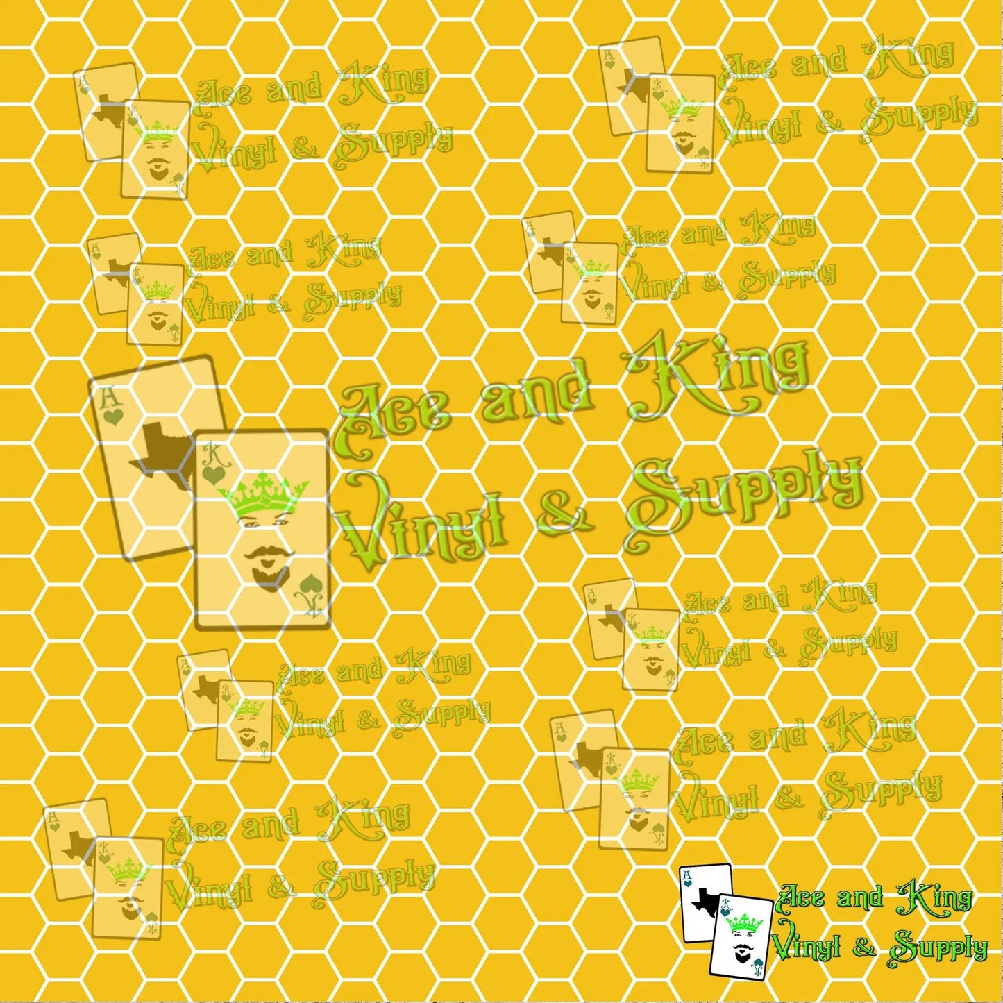 NEW LOW PRICE! 12"x12" Honeycomb Printed Vinyl Sheet