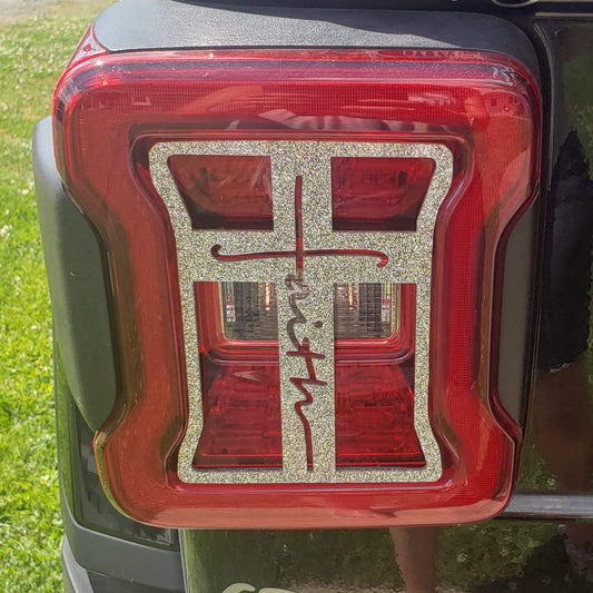 Faith Cross Tail Light Covers, Set