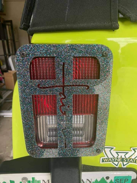 Faith Cross Tail Light Covers, Set