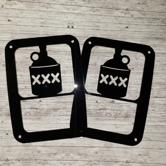 Moonshine Jug Tail Light Covers, Set