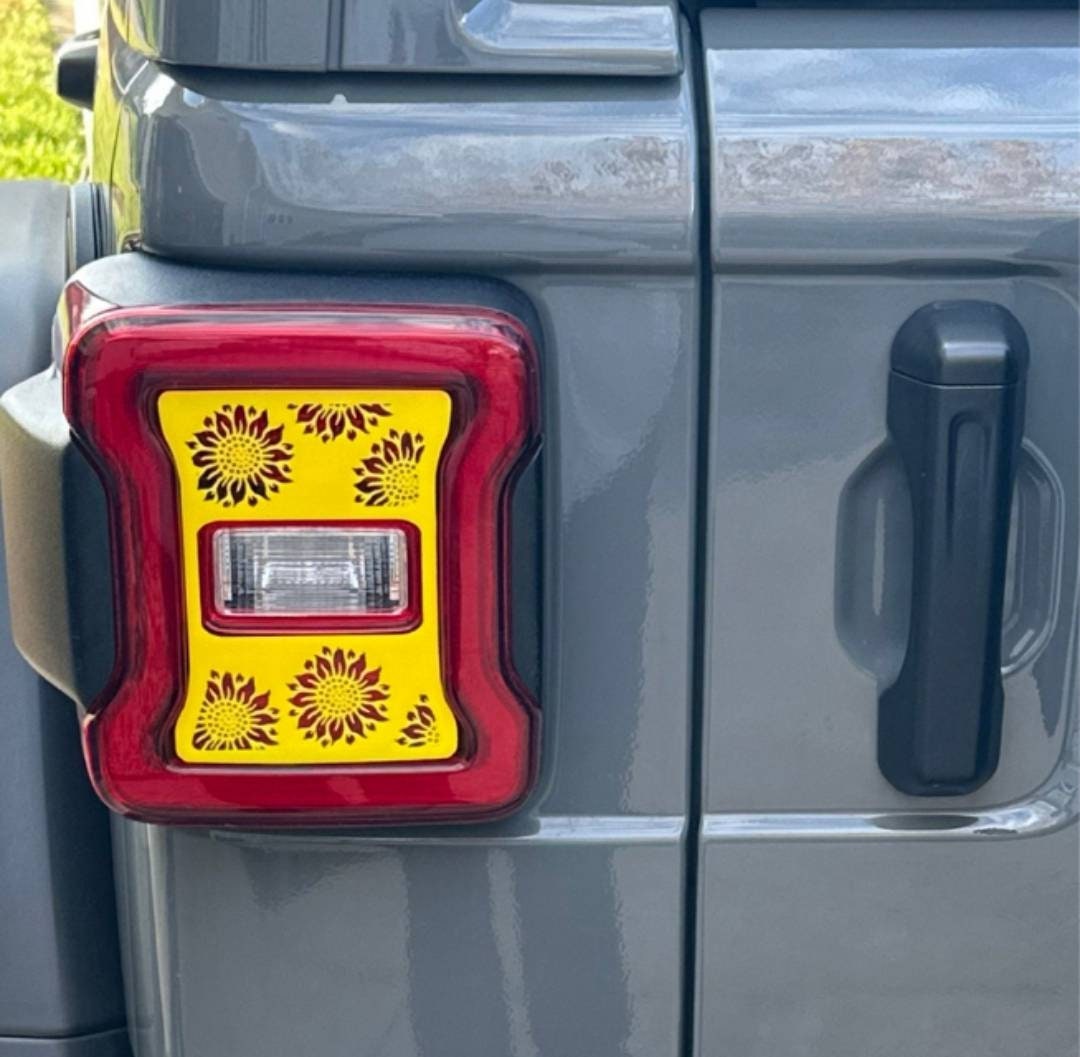 Multi Sunflower Tail Light Covers, Set