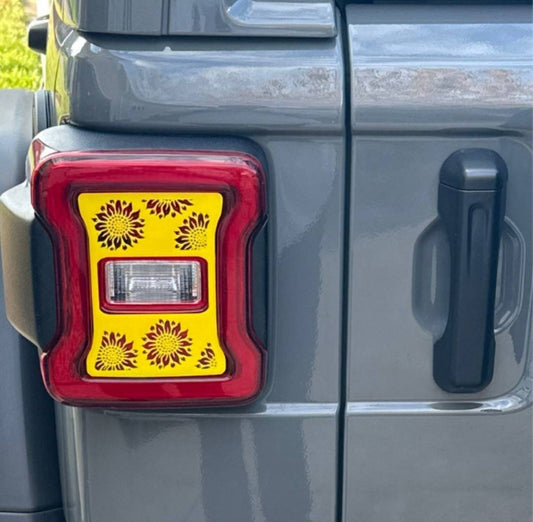 Multi Sunflower Tail Light Covers, Set