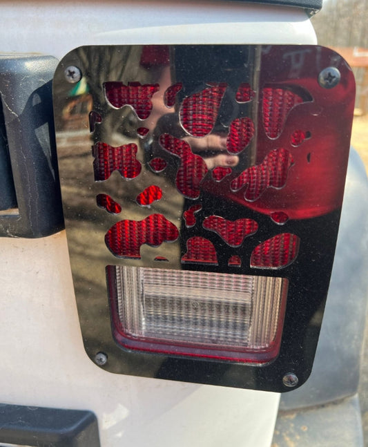 Cow Print Tail Light Covers, Set
