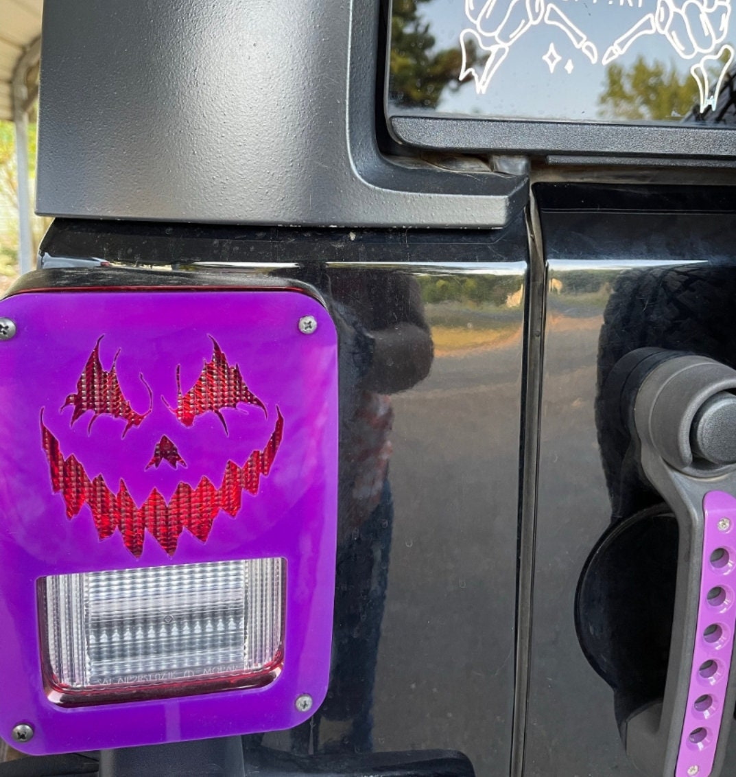 Scary Pumpkin Tail Light Covers, Set