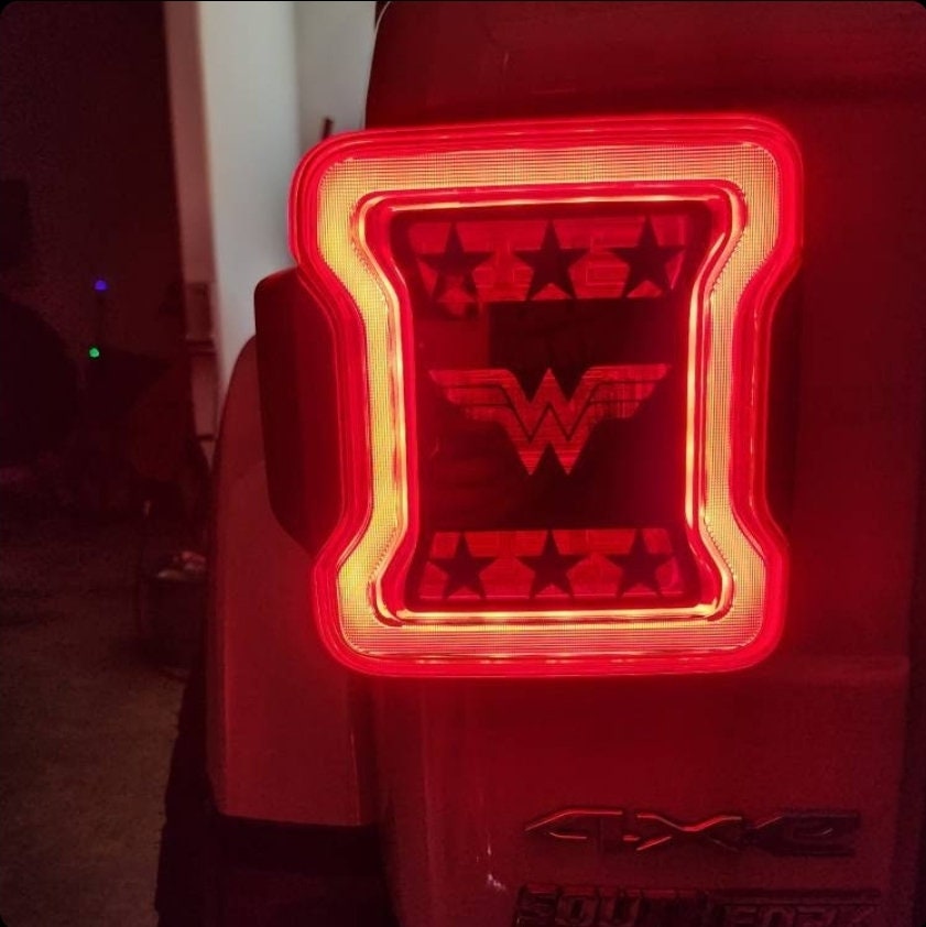 Wonder Woman Tail Light Covers, Set
