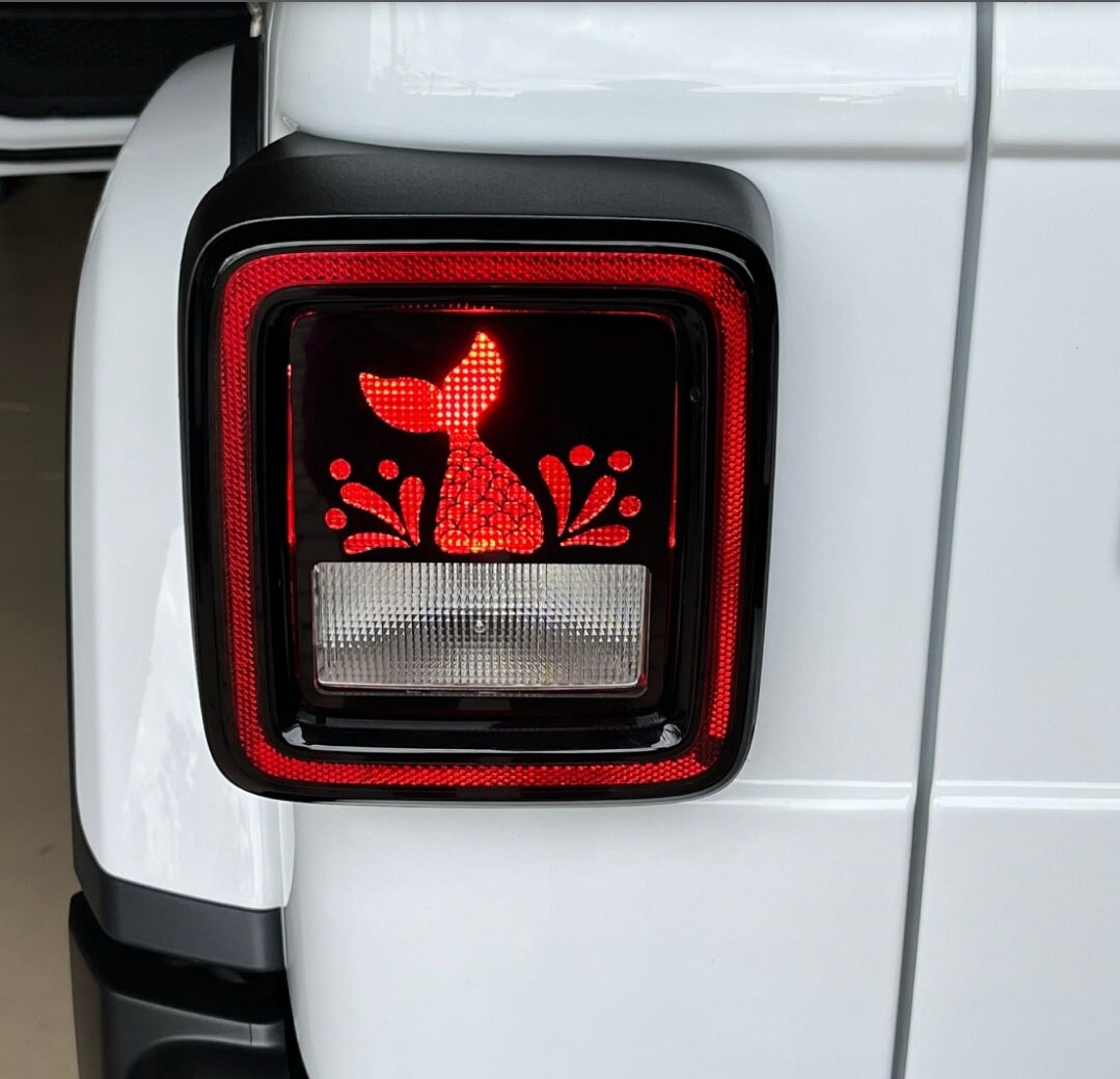 Mermaid Tail Splash Tail Light Covers, Set