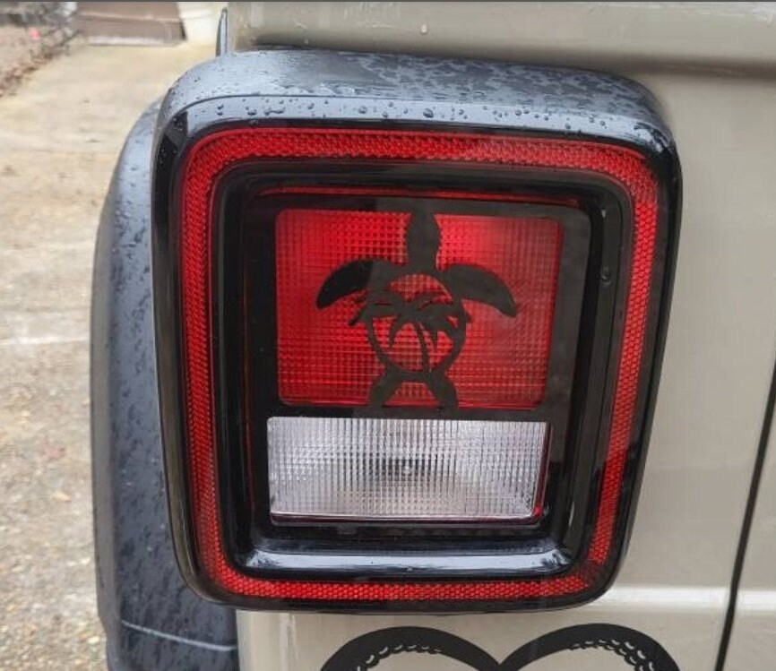 Turtle Palm Tail Light Covers, Set