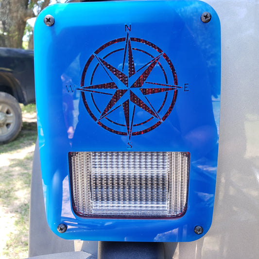 Compass/Nautical Rose Tail Light Covers, Set