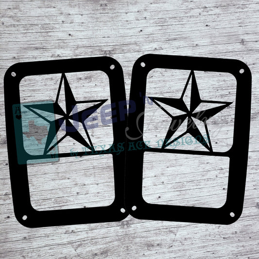 Nautical Star Tail Light Covers, Set
