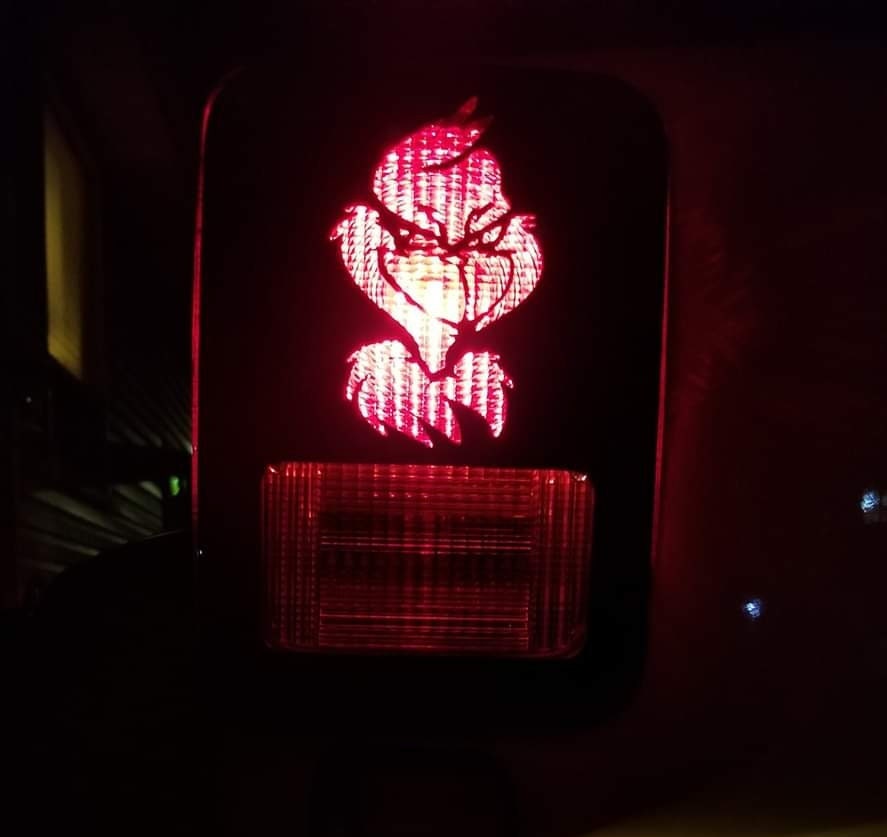 SALE!! Grinch Themed Tail Light Covers, Set