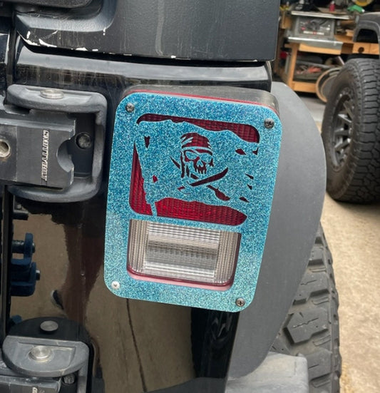 Pirate Flag Tail Light Covers, Set
