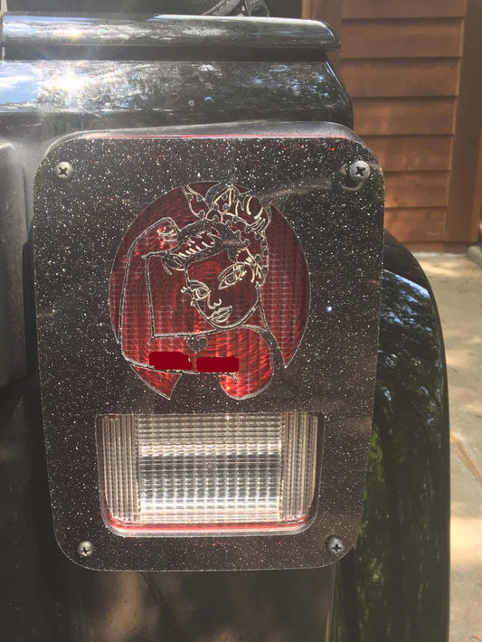 Rosie the Riveter Tail Light Covers, Set