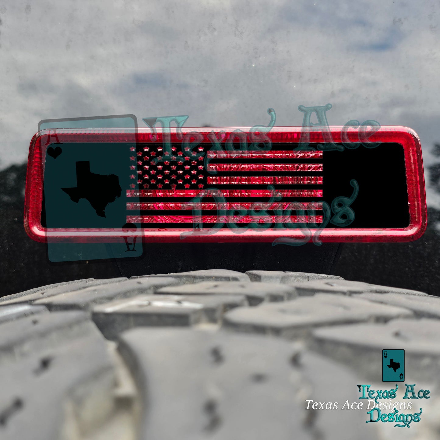 US Flag Third Brake Light Cover