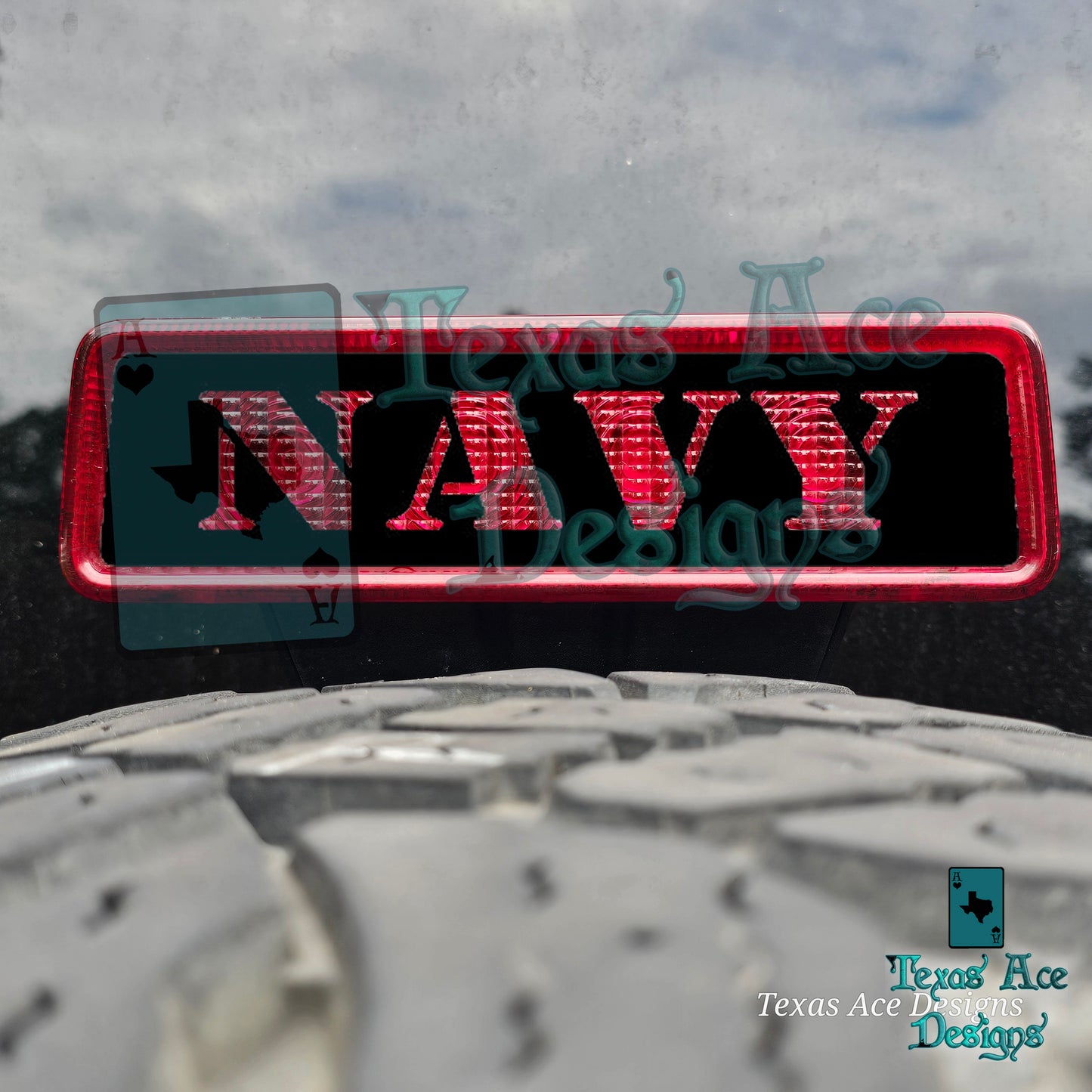 Military Themed Third Brake Light Cover, Customizable