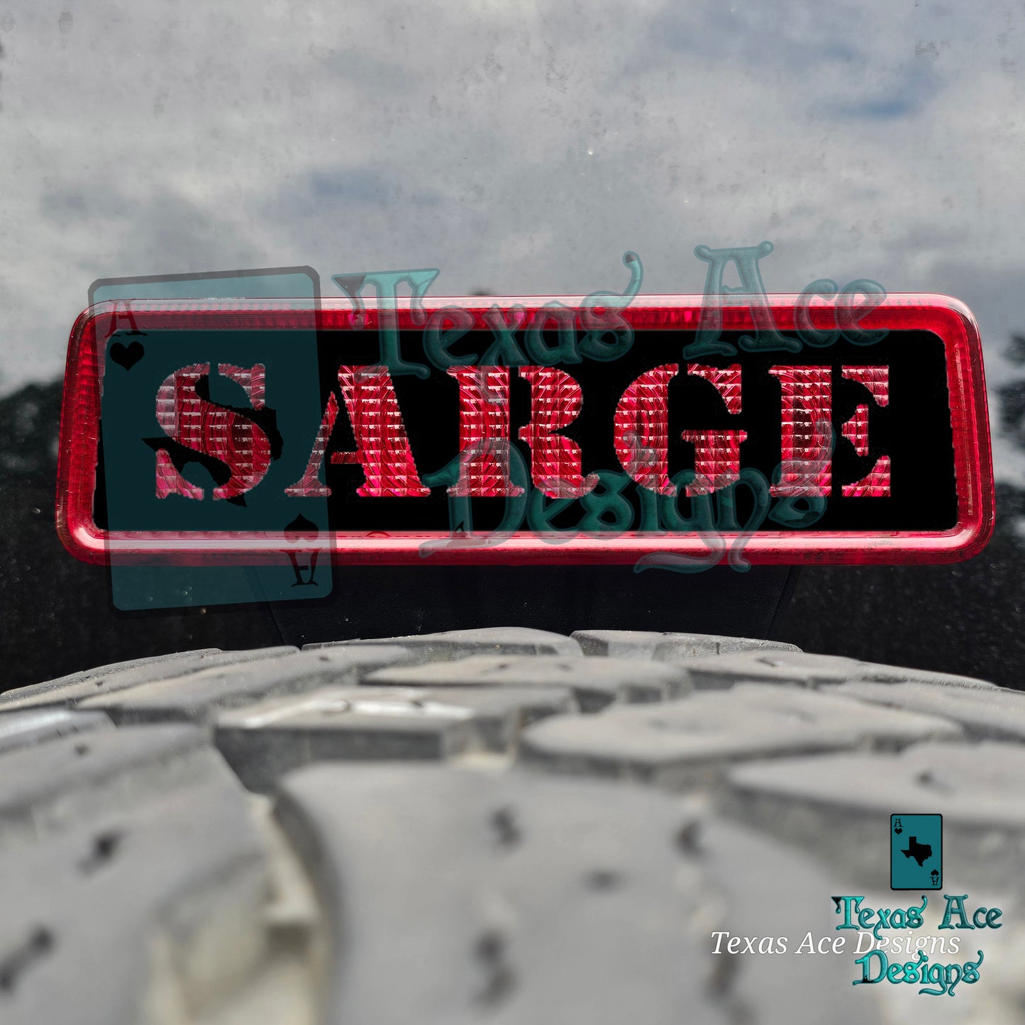 Military Themed Third Brake Light Cover, Customizable