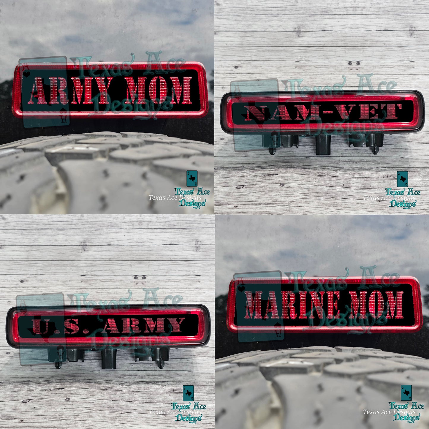 Military Themed Third Brake Light Cover, Customizable