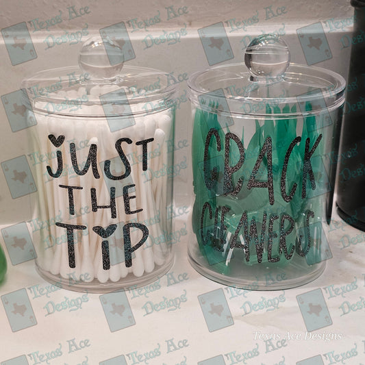 Glitter Bathroom Organizer DECALS Only, Set of 8