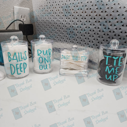 Glitter Bathroom Organizer DECALS Only, Set of 8