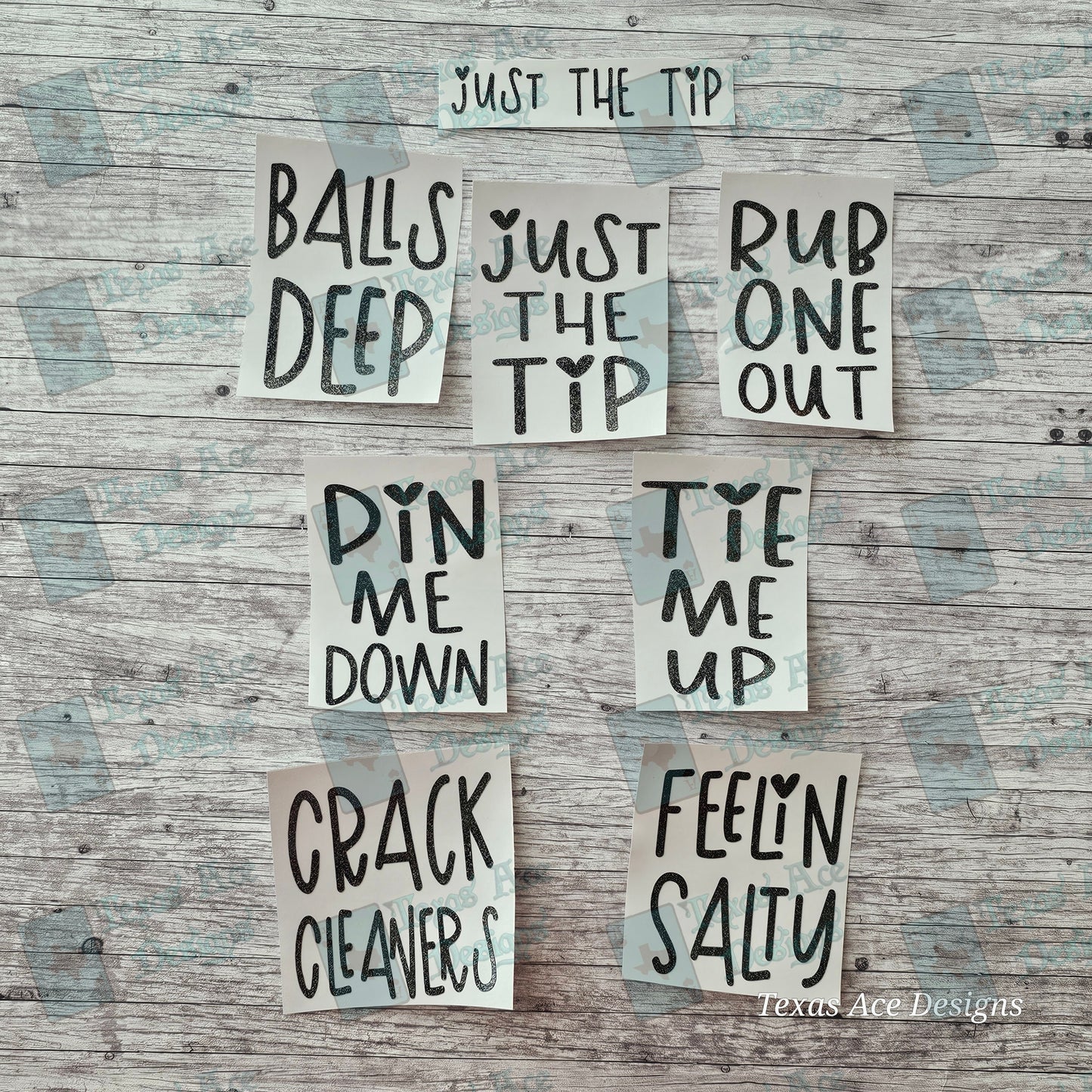 Bathroom Organizer DECALS Only, Set of 8