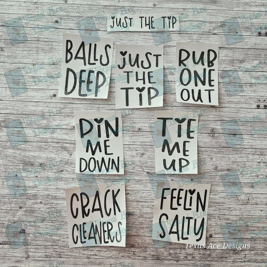 Bathroom Organizer DECALS Only, Set of 8