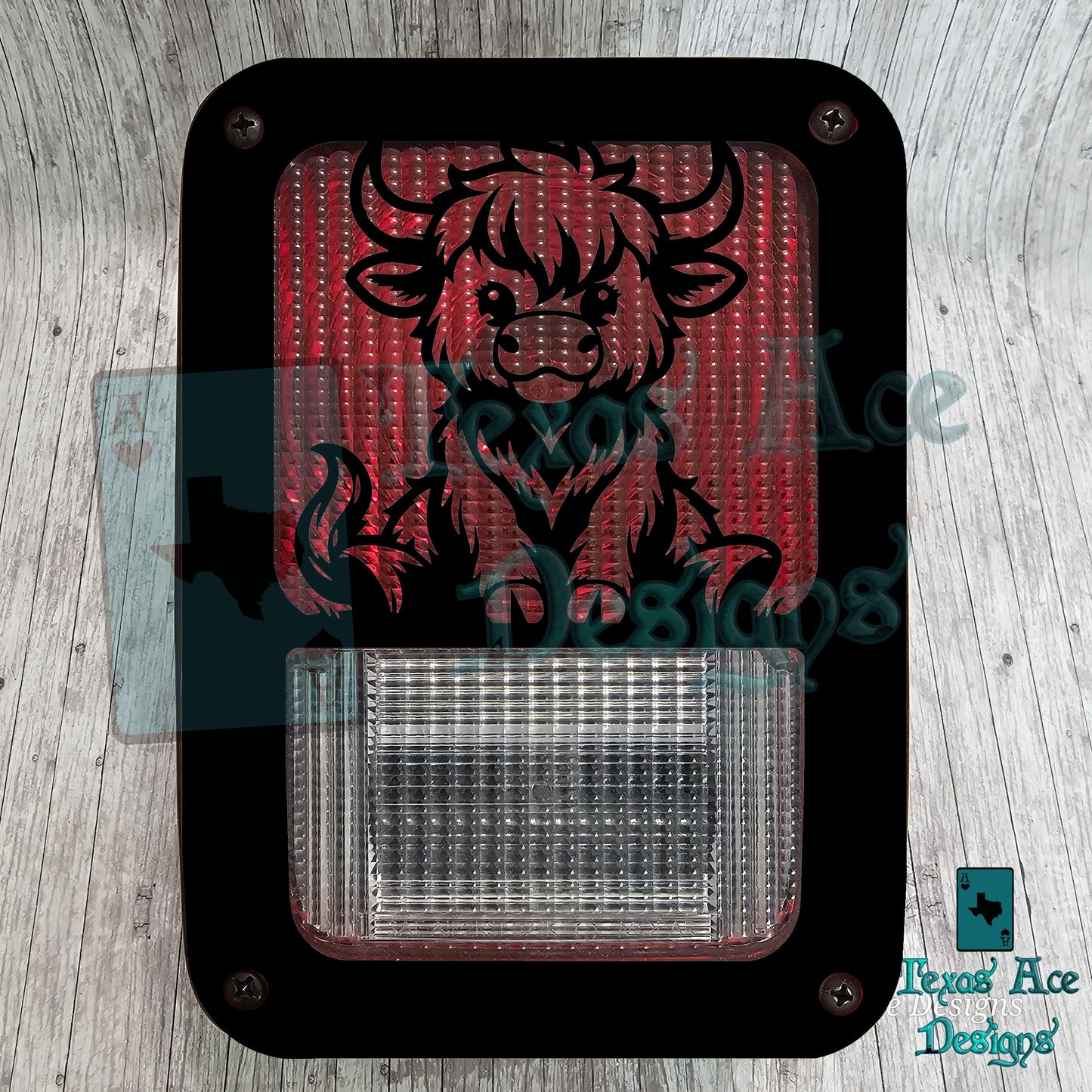 Highland Mini Bull/Cow Tail Light Covers, Set