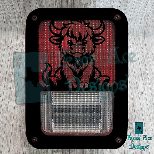 Highland Mini Bull/Cow Tail Light Covers, Set