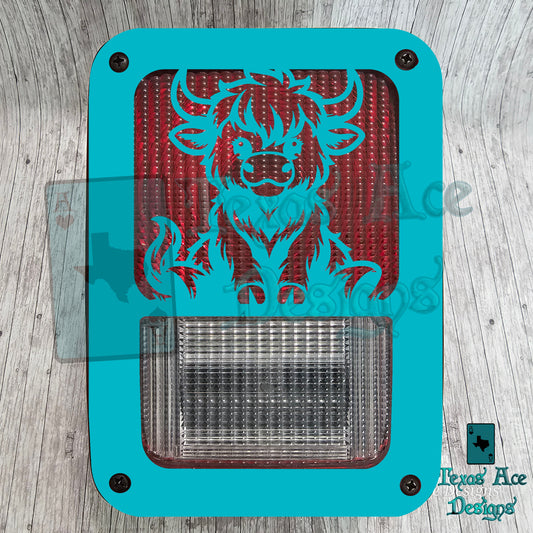 Highland Mini Bull/Cow Tail Light Covers, Set