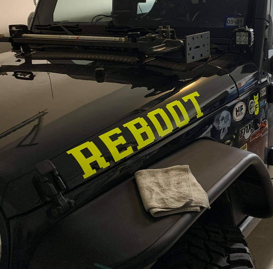 SINGLE Color Hood Name Decals, SET of 2