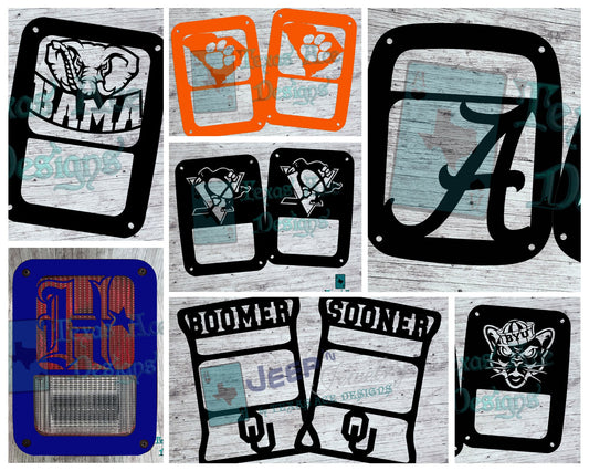 Custom Sports Tail Light Covers, Set