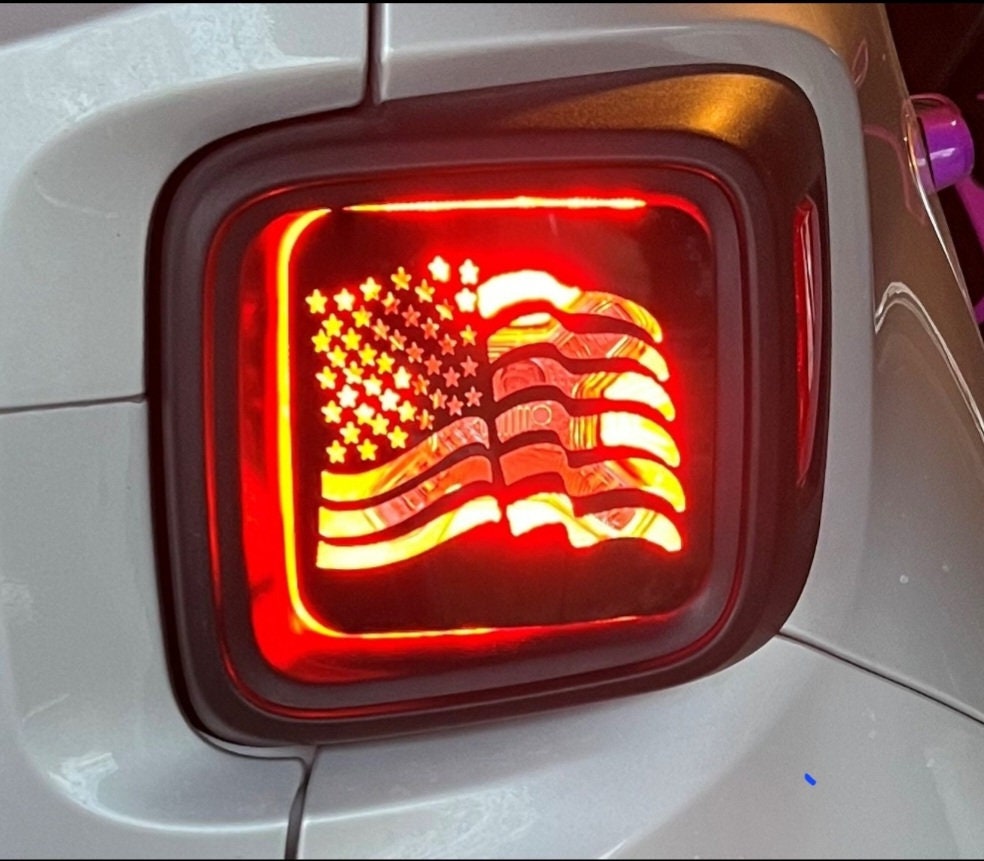 Waving Flag Tail Light Covers, Set