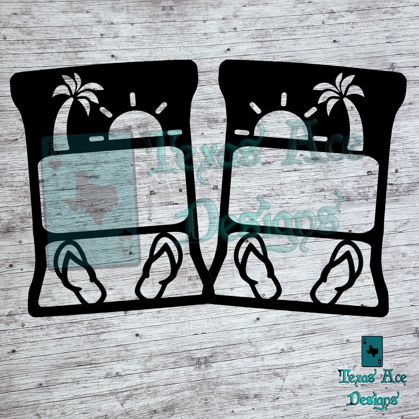 Sunny Flip Flops Tail Light Covers, Set