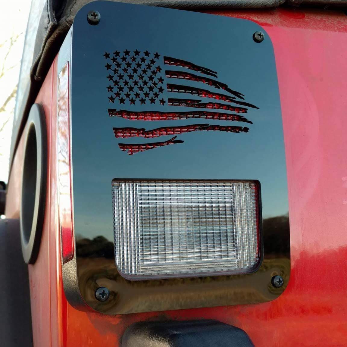 Torn Flag Tail Light Covers, Set