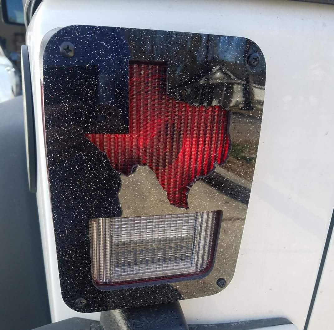 State/Country Silhouette Tail Light Covers, Set