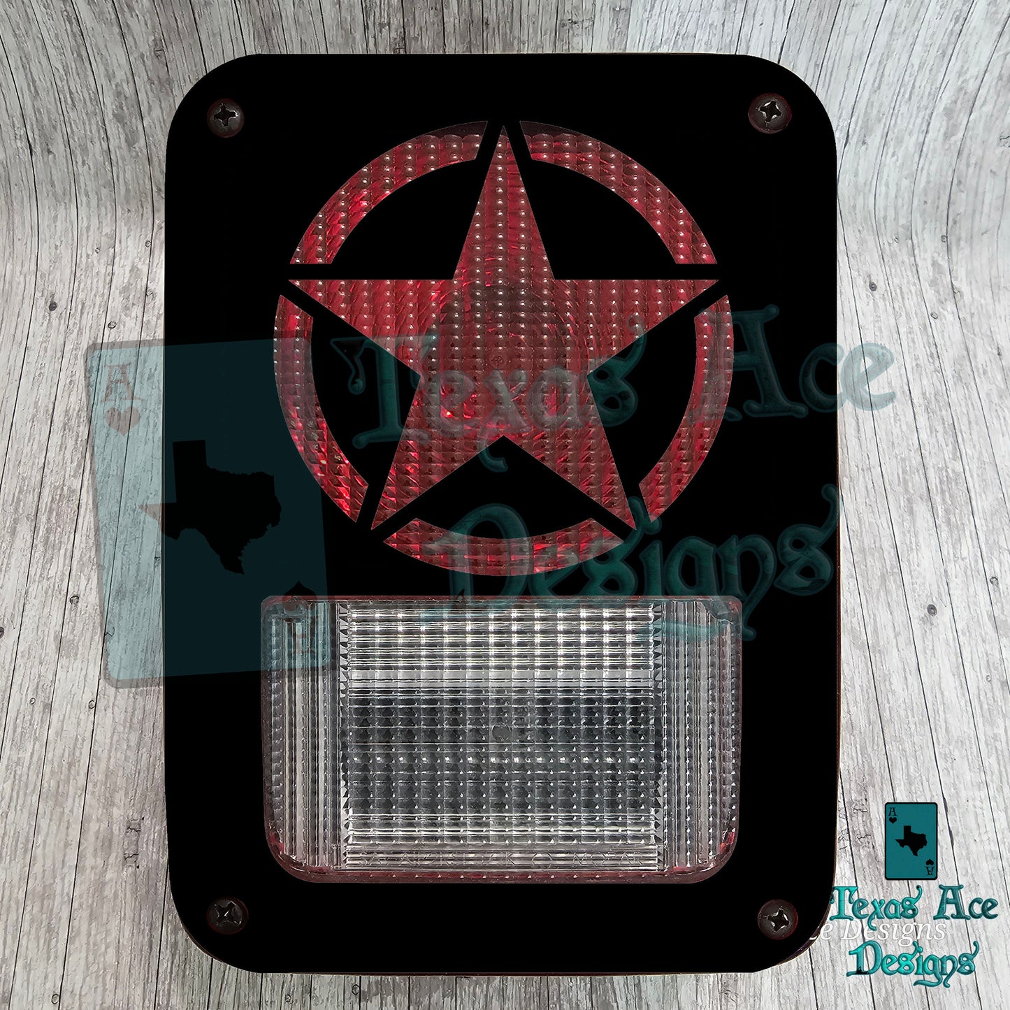 Freedom Star Tail Light Covers, Set