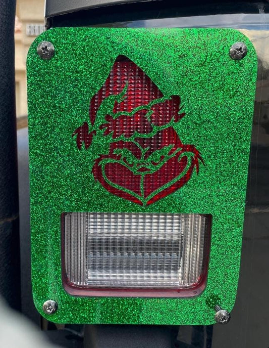 SALE!! Grinch Themed Tail Light Covers, Set