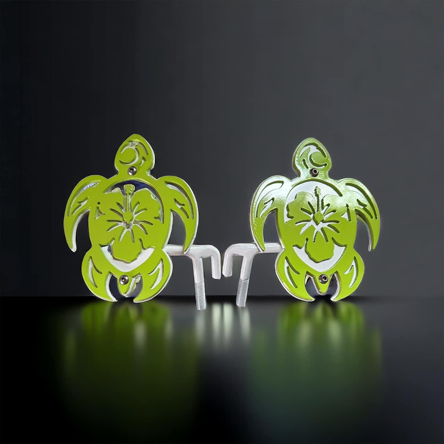 Turtle Hibiscus Flower, Set of 2 Foot Pegs