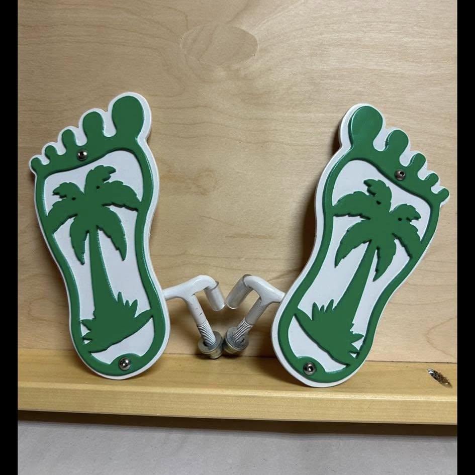 Footprint Palm Tree Layered, Set of 2 Foot Pegs