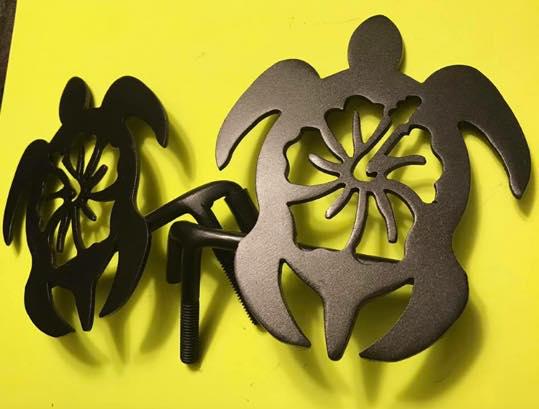 Turtle Hibiscus Flower, Set of 2 Foot Pegs